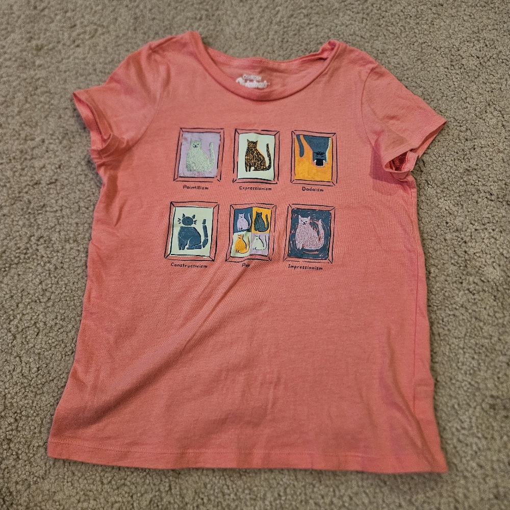 Oshkosh Originals Cat Painting Girls T-shirt